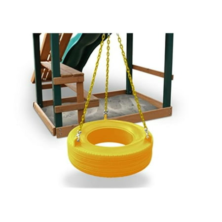 Yellow and Swivel Gorilla Playsets 04-0015-Y/Y 360° Turbo Tire Swing with Plastic Coated Chains Spring Clips 